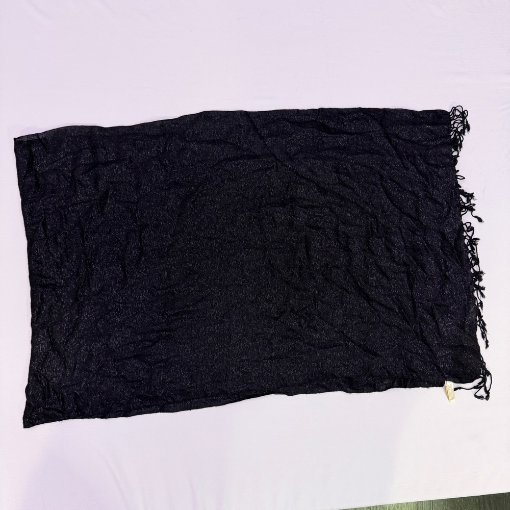 Black Scarf with Tassels